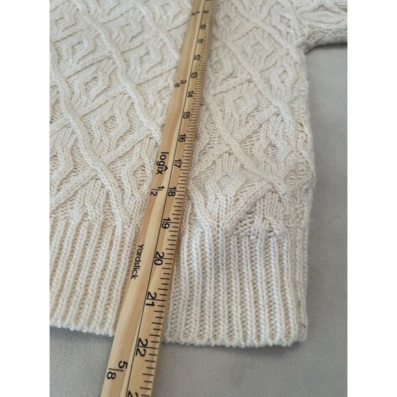 Ana Ivory Cable Knit Sweater M Classiccore Light Academia Tweecore Preppy - Picture 6 of 11